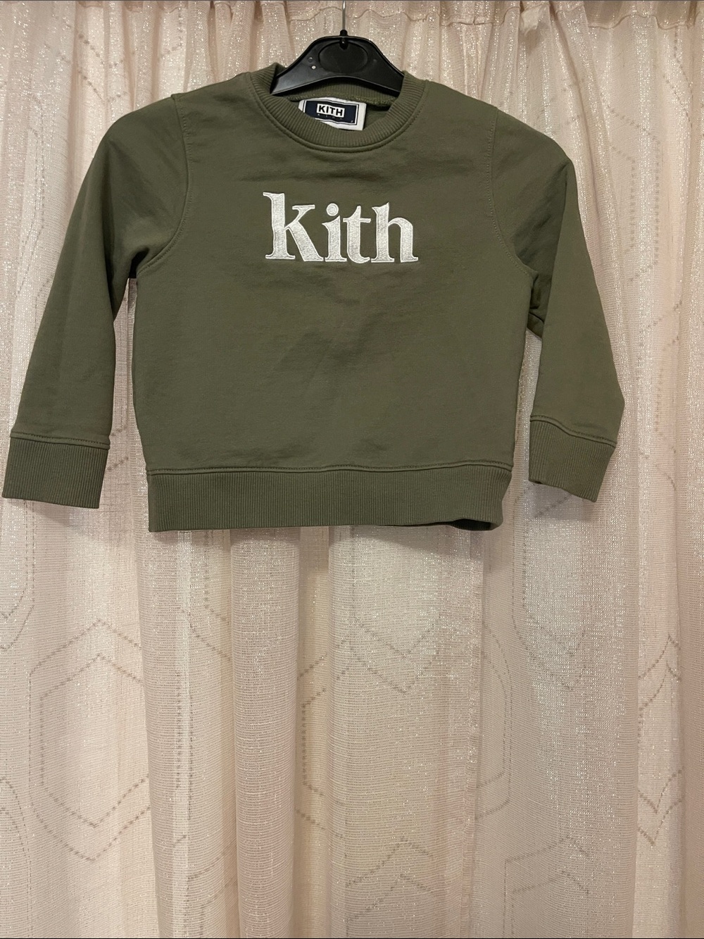 Kith Kids Olive Logo Crewneck Sweatshirt
